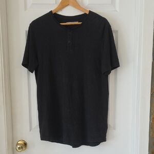 Outerknown Charcoal Henley T Shirt Lightweight Like New Size L